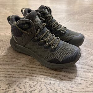 MERRELL WORK Men's Nova 3 Mid Tactical Soft Toe Boot Olive - J005053 Size 4